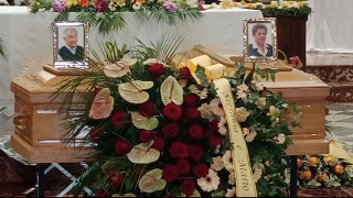 Funerali a Corridonia dei coniugi Cartechini, morti nell’omicidio-suicidio di Pasqua