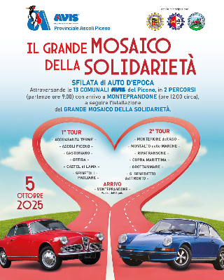 Monteprandone – Domenica il Borgo della Solidarietà con il Grande Mosaico Avis