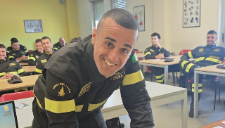 L’ex Samb Pezzotti è diventato vigile del fuoco