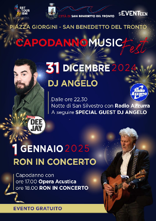 San Benedetto - Capodanno a tutta musica: dj Angelo e Ron gratis alla rotonda