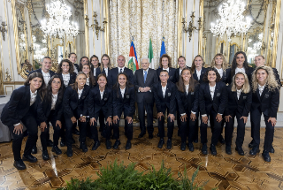Calcio - Azzurre da Mattarella, "cobra" Soncin parla al femminile: "Un onore incontrarla, a nome di tutte noi"