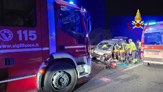 Frontale tra due auto sulla Statale 77 tra Macerata Ovest e Sforzacosta: due feriti