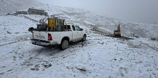 La prima neve di ottobre imbianca i monti Sibillini