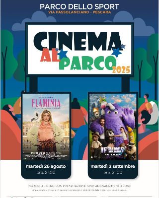 Pescara - Movimentazioni, stasera ultimo appuntamento con "Cinema nel Parco"