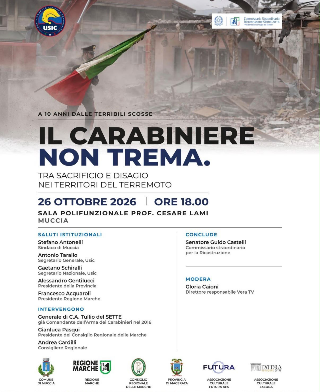 A Muccia l’incontro “Il Carabiniere non trema”: a dieci anni dalle terribili scosse
