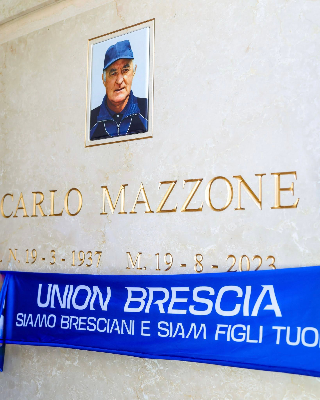 Union Brescia, l’omaggio a Mazzone al cimitero di Ascoli