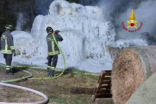 Agugliano - Incendio di rotoballe, in salvo gli animali: si sospetta il dolo