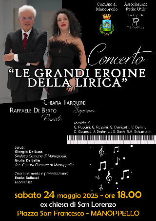 Le Grandi Eroine della Lirica, sabato concerto gratuito a Manoppello