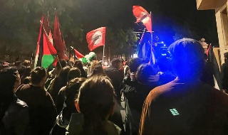 Ancona - Breve corteo in solidarietà con la Flotilla e Gaza