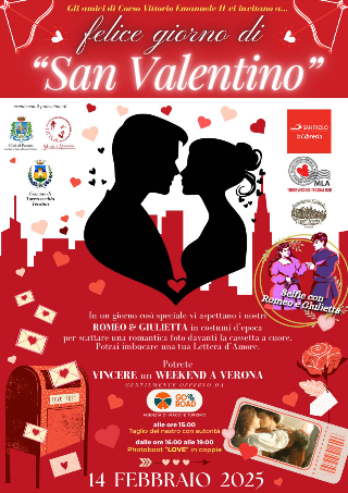 San Valentino, a Pescara in corso Vittorio Emanuele foto romantiche e lettere per gli innamorati