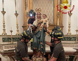 Camerano – Recuperata la statua della Madonna del Carmine