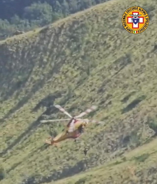 Val di Panico - Scivola sulla Cengia dei Fiumarelli, salvato da soccorso alpino e Icaro