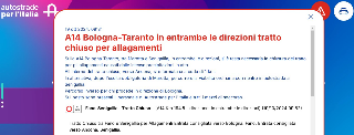 A14, per maltempo chiuso il tratto Marotta-Senigallia in entrambe le direzioni