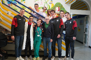 Lube in visita alla Pediatria di Macerata