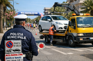 San Benedetto del Tronto - Mezza Maratona dei Fiori, 41 auto rimosse: viabilità modificata per la gara