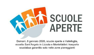 Vallefoglia - Riaprono le scuole, eccetto nelle zone di Sant’Angelo in Lizzola e Montefabbri