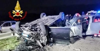 Abruzzo - Scontro tra auto nel Fucino: un morto e sei feriti