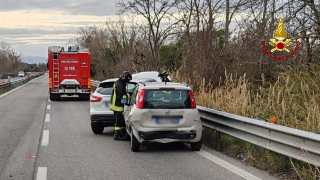 Corridonia - Auto contro furgone, soccorsi due feriti