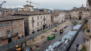 Ascoli Piceno – Lavori a piazza Arringo, Fioravanti: “Procedono spediti”